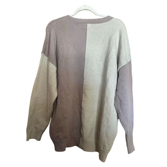 Andree by Unit Sweater Womens 1XL Multicolor Colorblock Pullover Sweatshirt - Picture 5 of 8